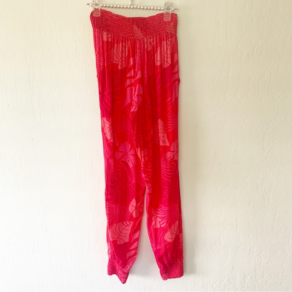 Mikoh Kahuku Ruched Waist Pants In Luau Lei View 6